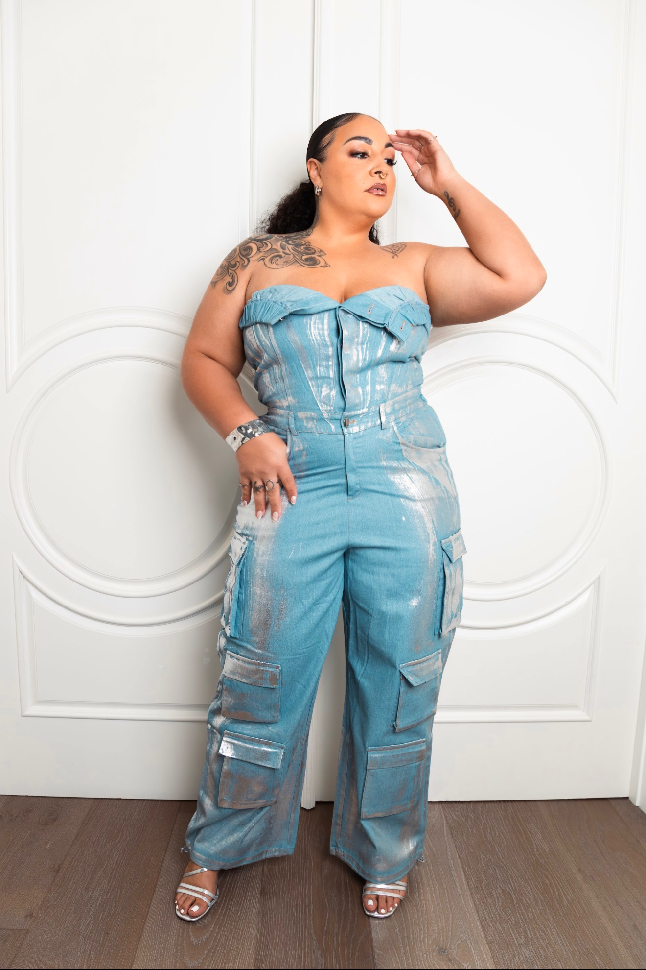 Brat Denim Plus Size Jumpsuit