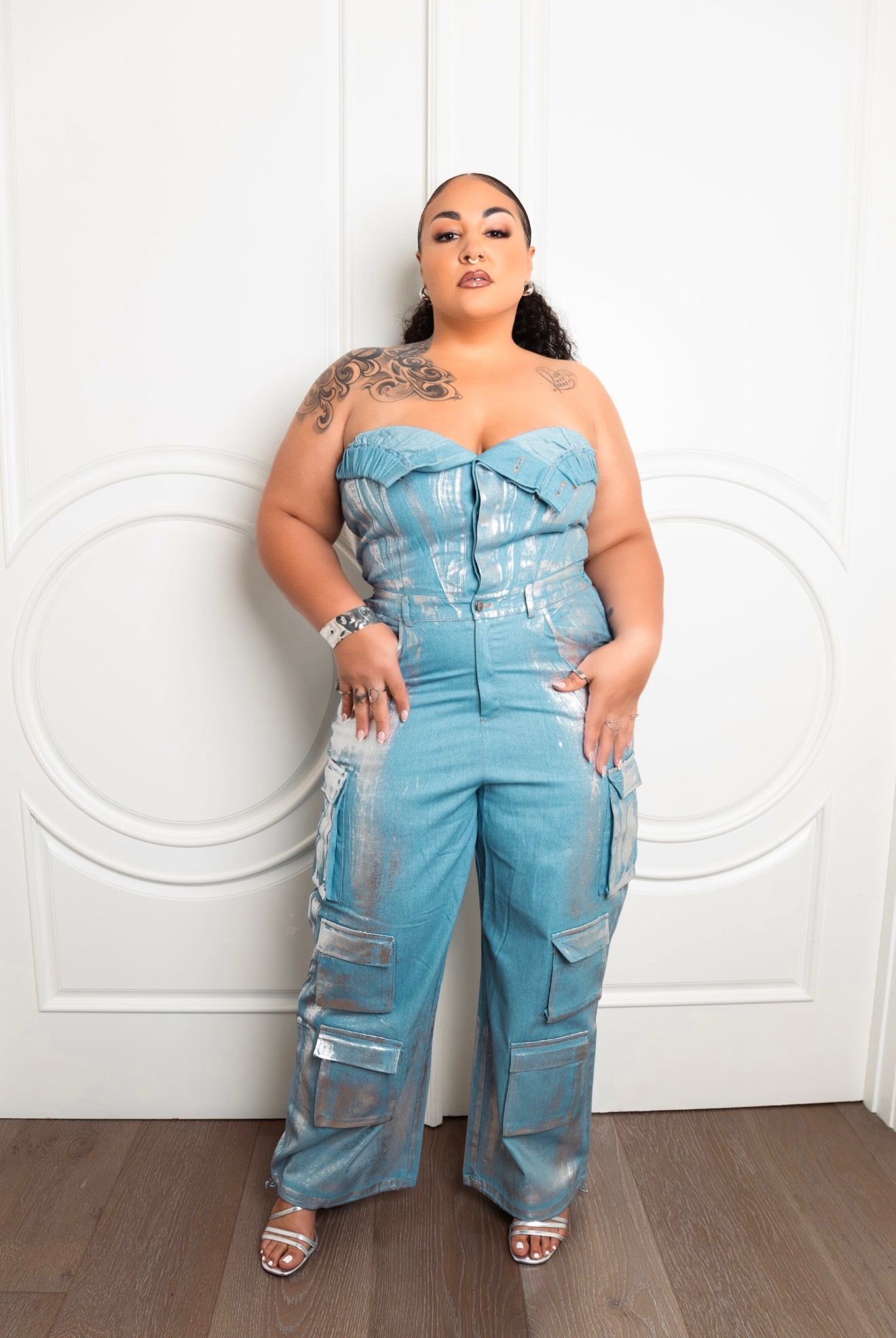 Brat Denim Plus Size Jumpsuit